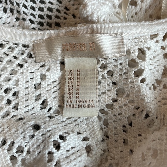 Forever 21 cardigan knitted embroidered white - Picture 8 of 9